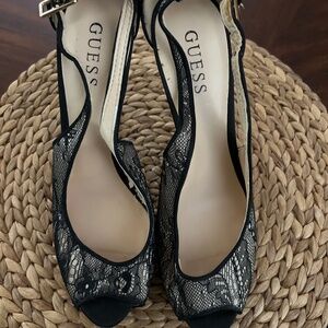 Guess black Lacey platform heel